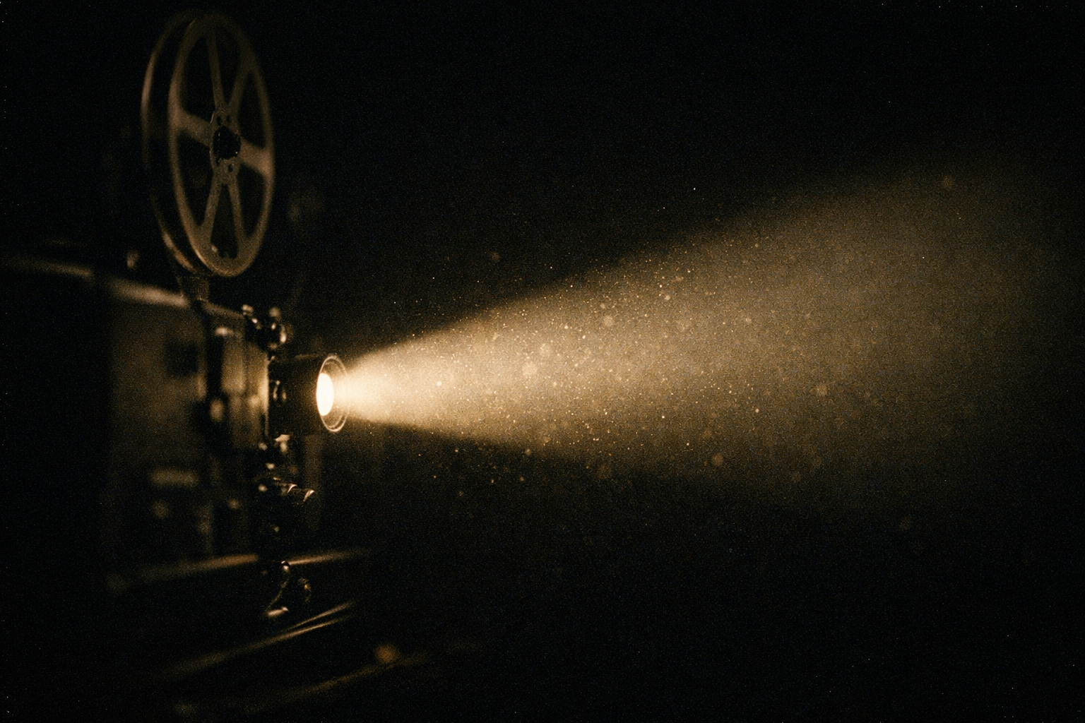 Projector light and screen glow (placeholder)